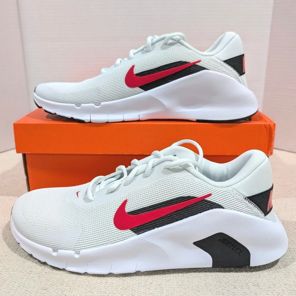 Nike Flex Train Mens 9.5 Off White University Red HV9972-104 Sneakers
